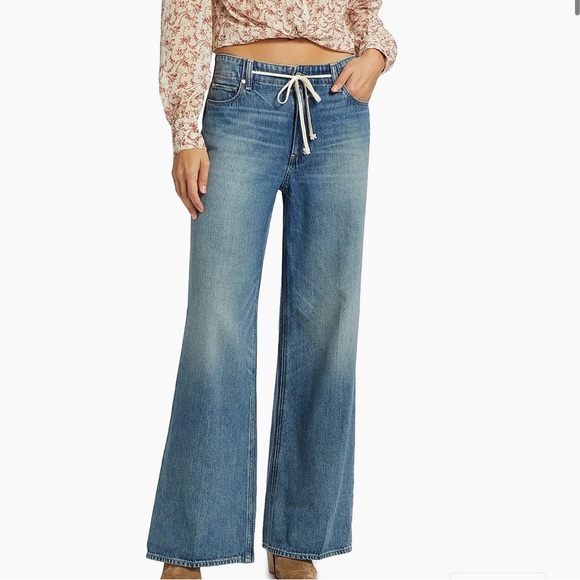 Paige Zoey Tie-Waist Wide-Leg Jeans